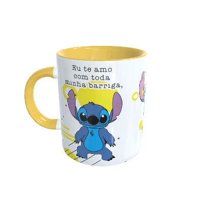 CANECA STITCH EU TE AMO TODA MINHA BARRIGA Poli Freire